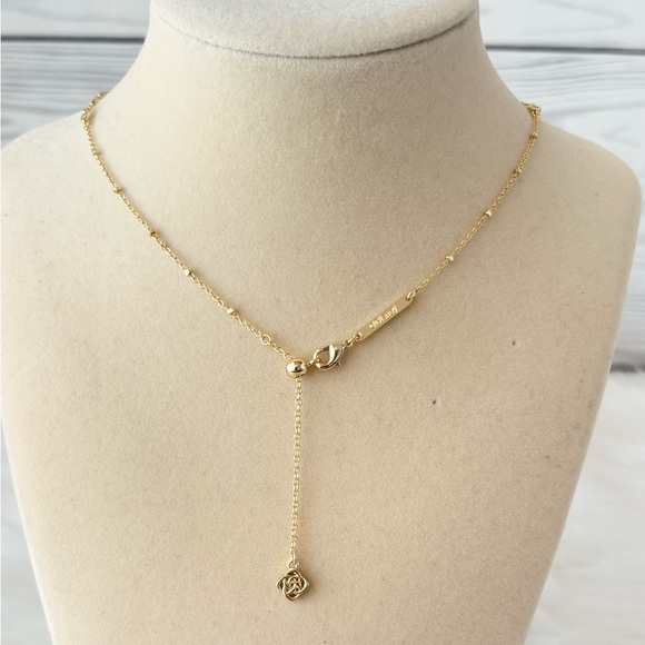 Disney | Kendra Scott Gold Minnie Mouse Short Pendant Necklace Hot Pink Drusy - Picture 9 of 9